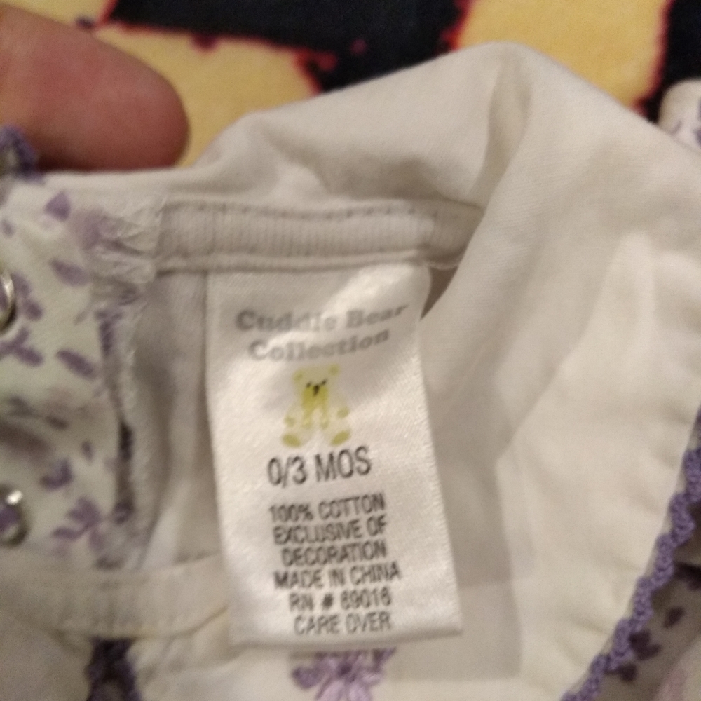 Cute purple flowers onesies